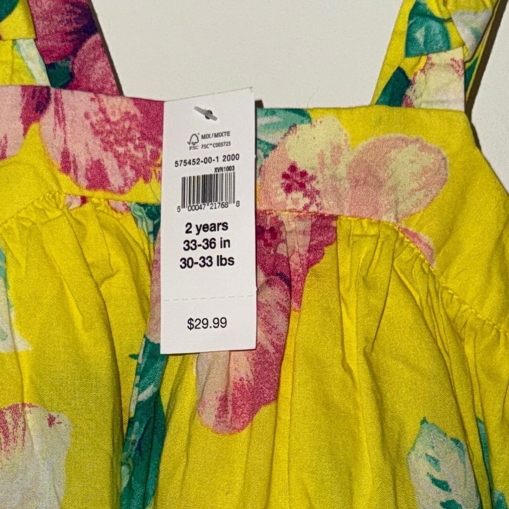 Floral Yellow Sundress - Picture 3 of 3